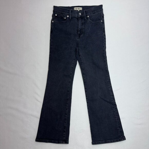 Madewell Black Denim Cali Demi-Bootcut Jeans Women's Mid-Rise Casual Size 28 - Picture 1 of 9